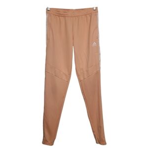 Adidas | Women's Pink & White Track Athleisure Jogging Pants (Size Small)